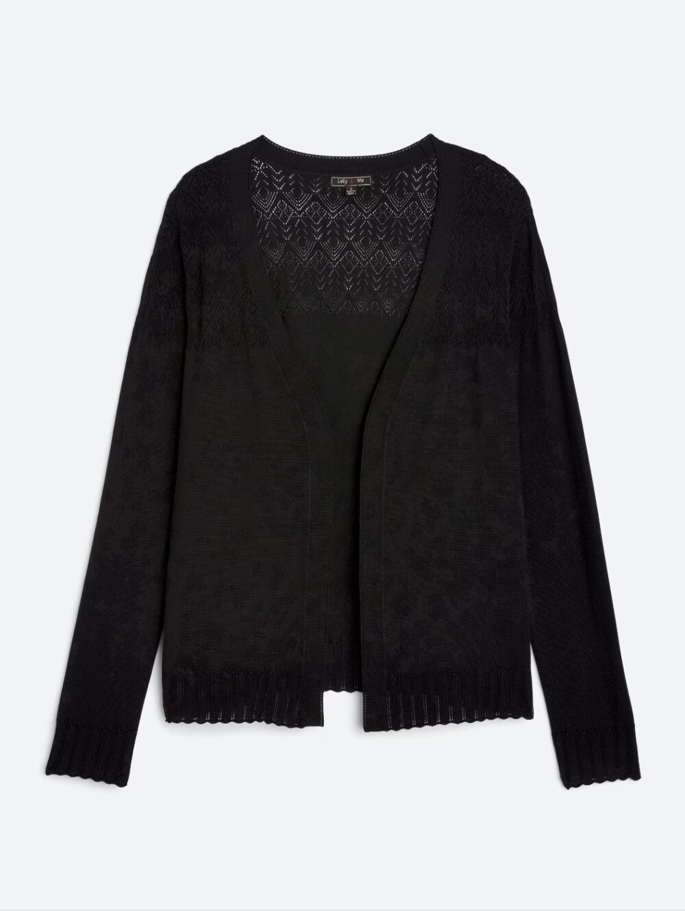 NWT Lety & Me Open-Front Black Women's Cardigan Sweater